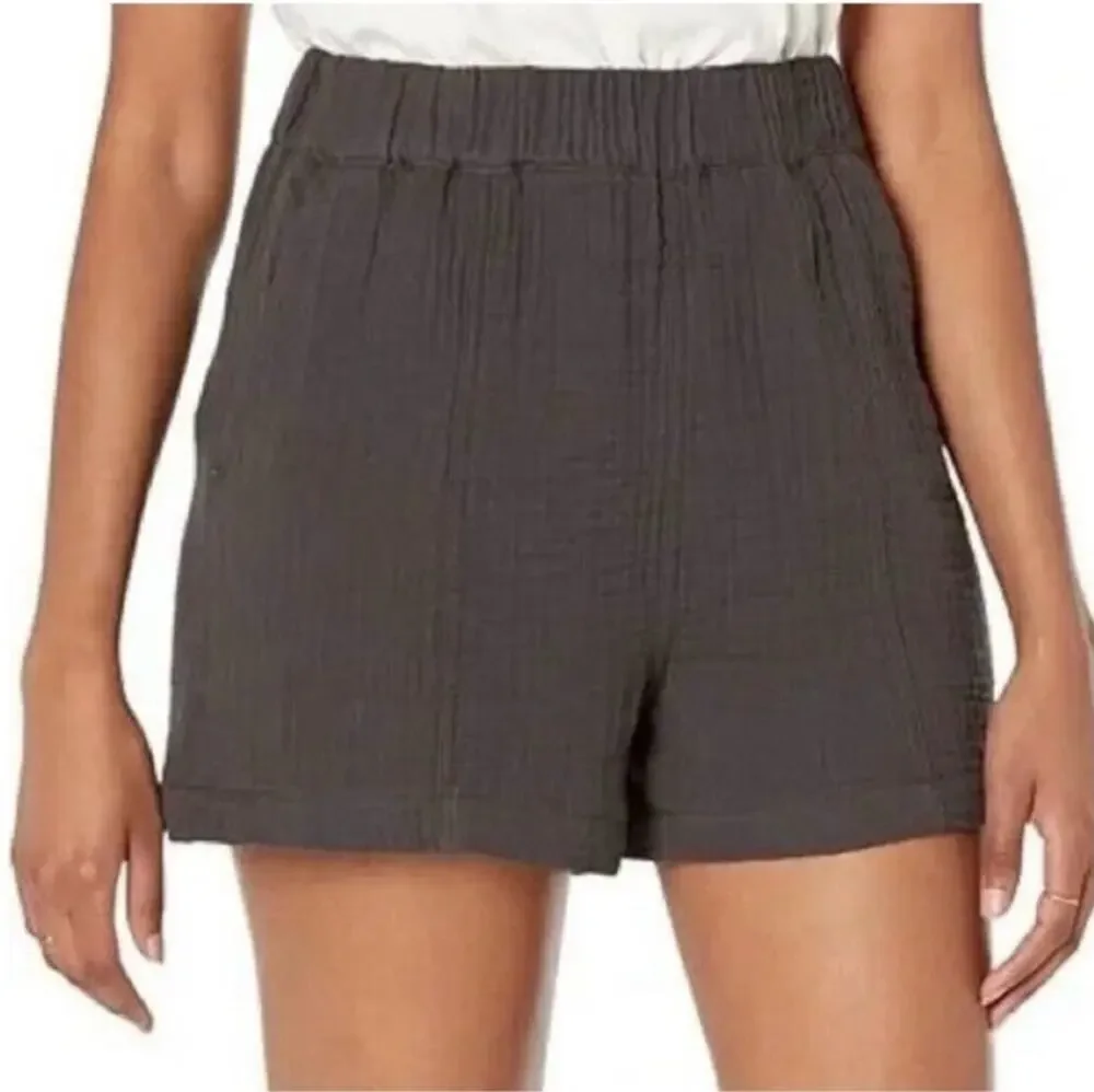 Madewell Womens Gray Gauze Cotton Comfy Shorts XXS